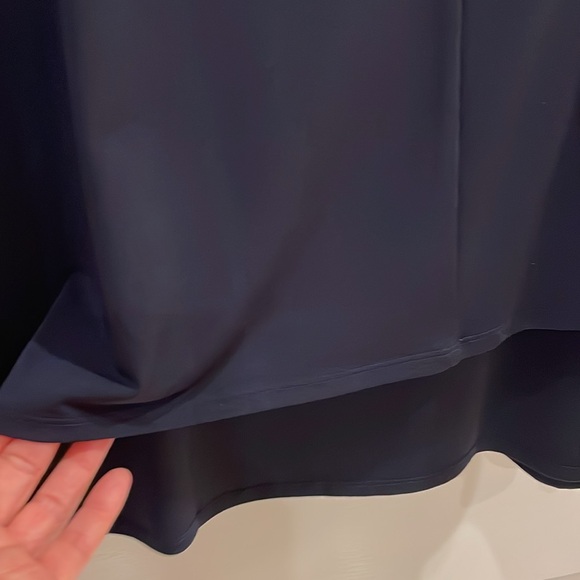 Chico’s Size 2 ( 12/14) Navy Studded Top with Raglan 3/4 Sleeves. - Picture 7 of 10